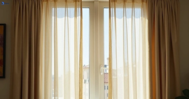 Dull dusty drapes in stanhope-gardens-nsw before professional cleaning